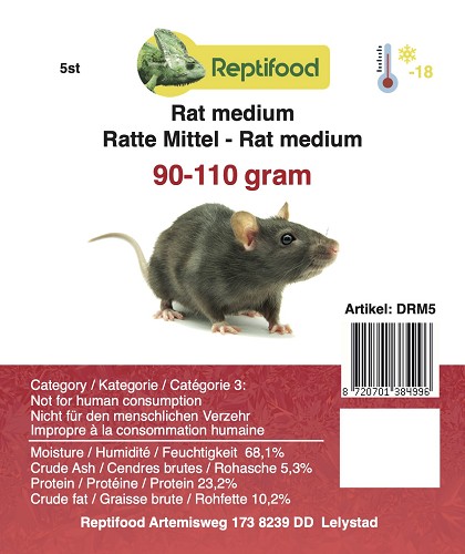 Diepvries Rat middel 90-110 gr. 5 st.